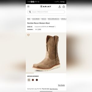Ariat Distressed Tan Leather Boots